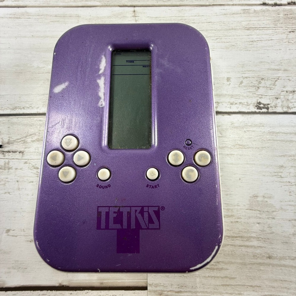 Radica Tetris Handheld Electronic Game 2008 Purple Retro Portable Arcade TESTED